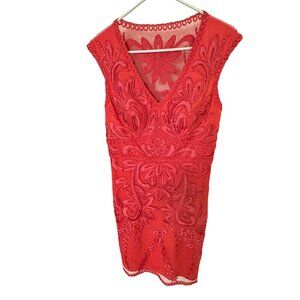 Sue Wong Sleeveless Red Dress Size 10 EUC